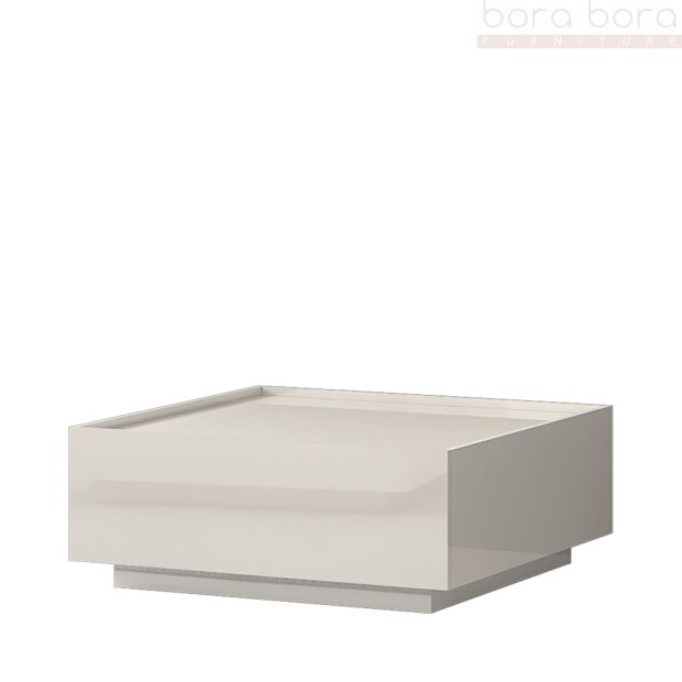 Modern Square Coffee Table in Beige or White