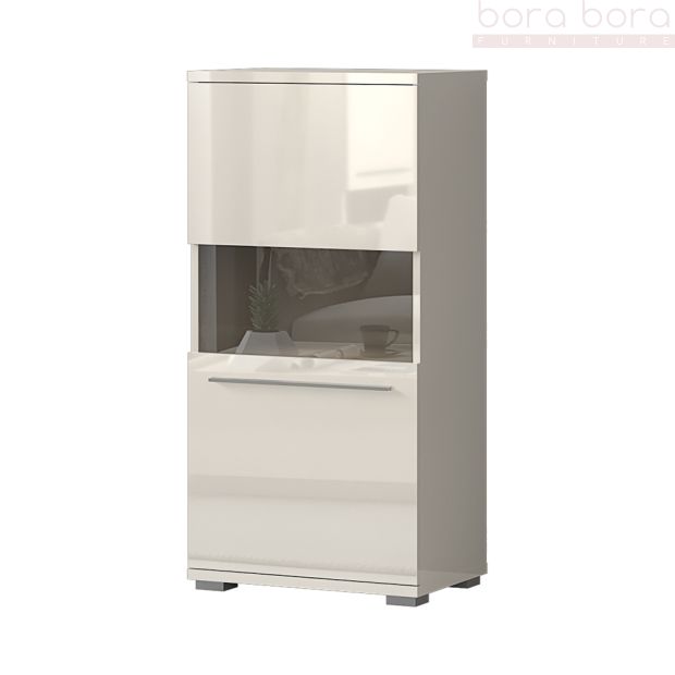 Modern Display Cabinet in Beige or White