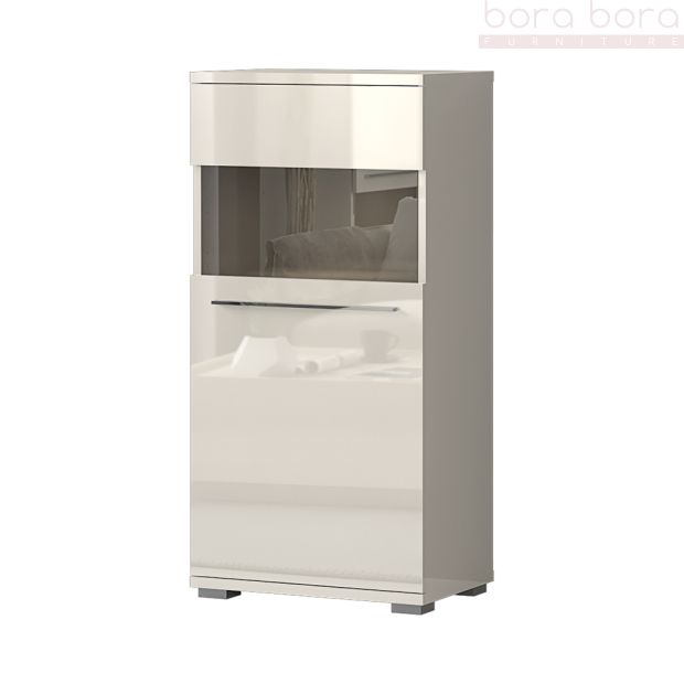 Modern Display Cabinet in Beige or White
