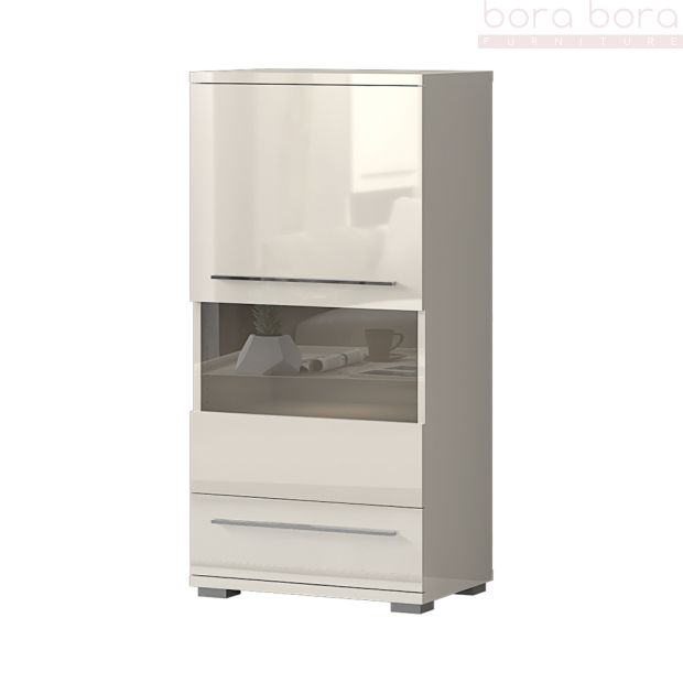 Modern Display Cabinet in Beige or White