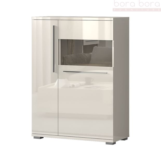 Modern Display Cabinet in Beige or White