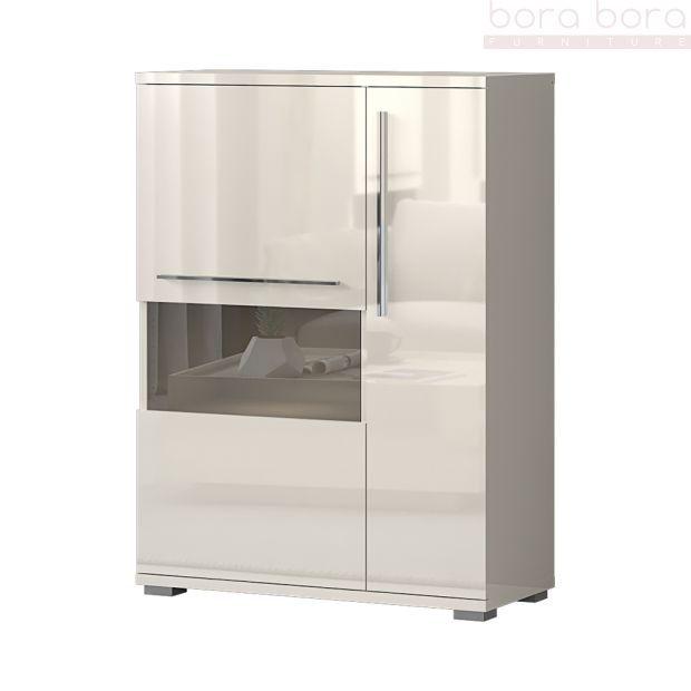 Modern Display Cabinet in Beige or White