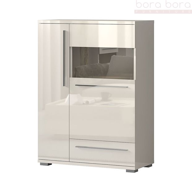 Modern Display Cabinet in Beige or White