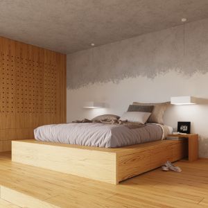 Таванна лампа HORUS 45 бяла