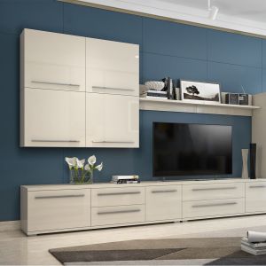 Modern Wall Cabinet in Beige or White