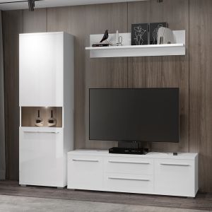 Modern Display Cabinet in Beige or White