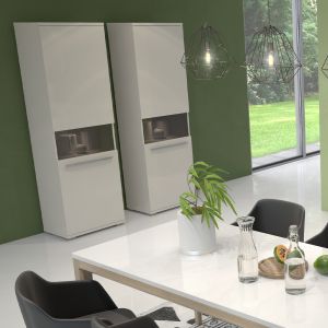 Modern Display Cabinet in Beige or White