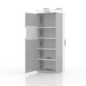 Modern Display Cabinet in Beige or White