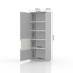 Modern Display Cabinet in Beige or White