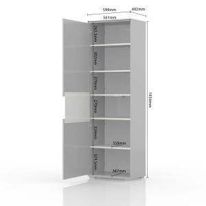 Modern Display Cabinet in Beige or White