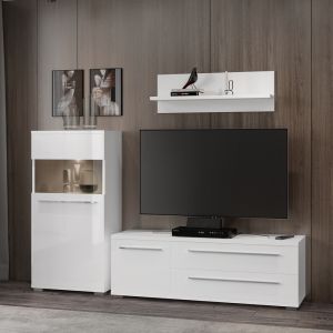 Modern Display Cabinet in Beige or White