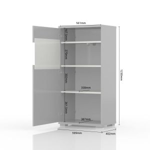 Modern Display Cabinet in Beige or White