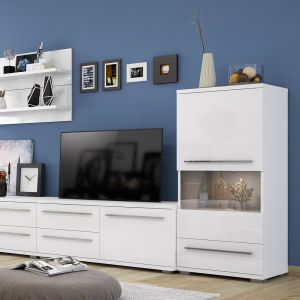 Modern Display Cabinet in Beige or White