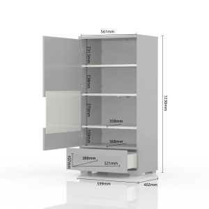 Modern Display Cabinet in Beige or White