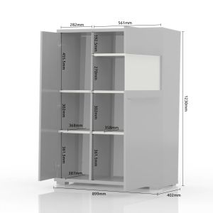 Modern Display Cabinet in Beige or White