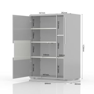 Modern Display Cabinet in Beige or White