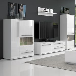Modern Display Cabinet in Beige or White
