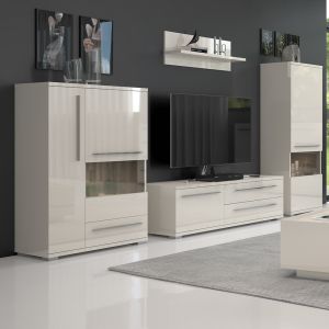 Modern Display Cabinet in Beige or White