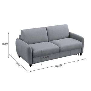Sofa Bed, Grey
