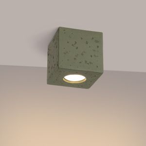 Таванна лампа QUAD бетон маслинено зелено