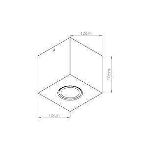 Таванна лампа QUAD бетон маслинено зелено